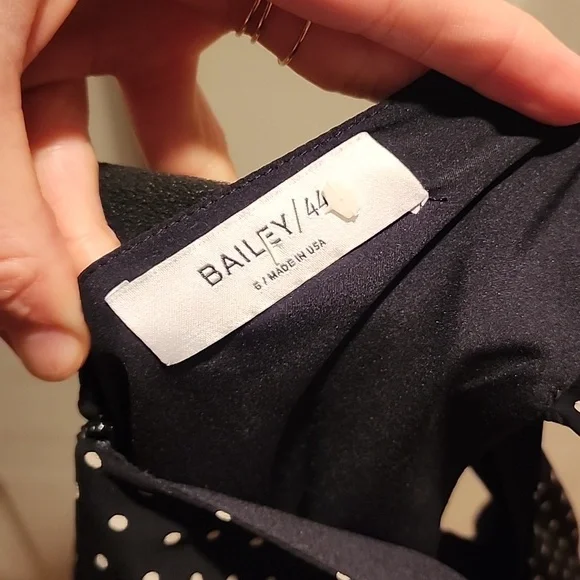 Polka Dot Swing Halter Faux Wrap Dress - Picture 7 of 7